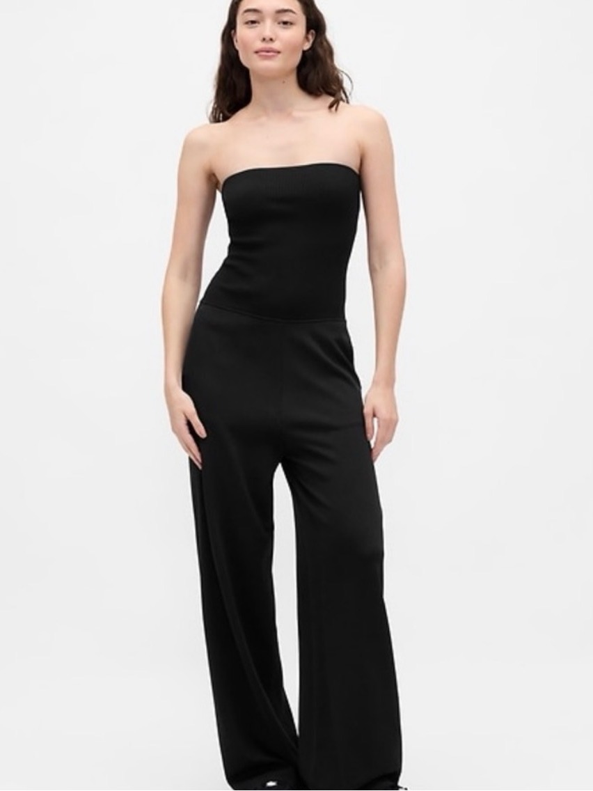 Gap X Beis - Black Strapless Convertible Jumpsuit